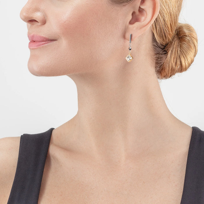 Coeur De Lion Brilliant Square Precious earrings multicolour romantic pastel