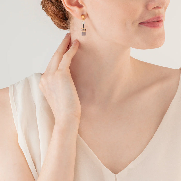 Coeur De Lion GeoCUBE® Iconic Precious earrings brown