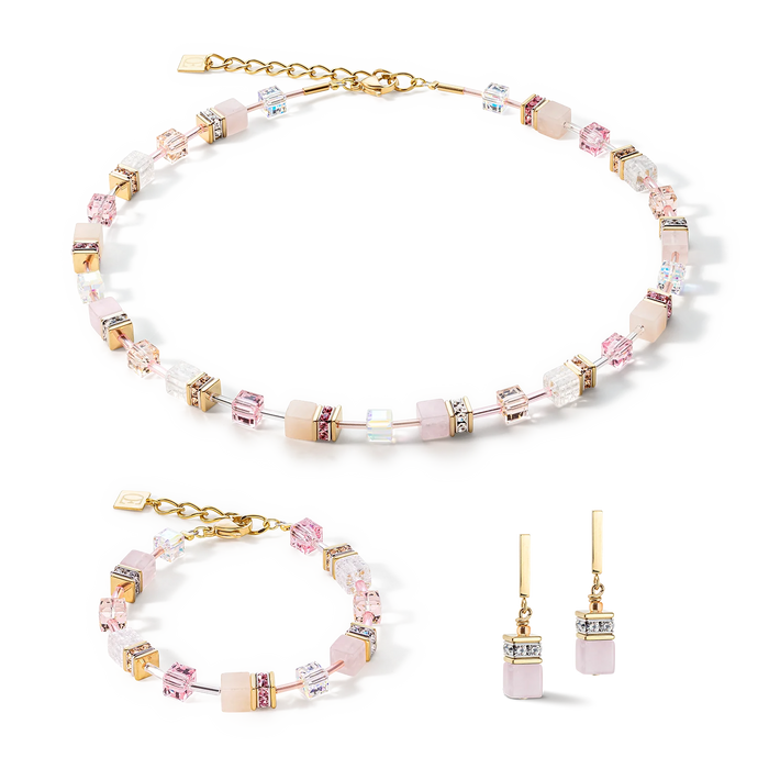 Coeur De Lion GeoCUBE® Iconic Precious necklace light rose