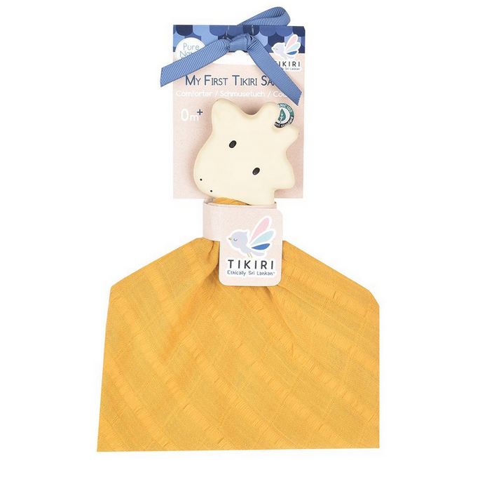 Tikiri Organic Cotton Comforter With Natural Rubber Teether – Giraffe