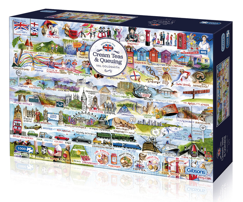 Gibsons Cream Teas and Queuing 1000pc Jigsaw Puzzle