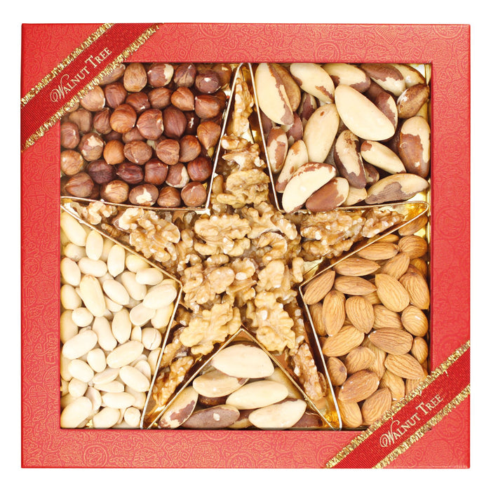 Walnut Tree Star Assorted Natural Nut BoxQ