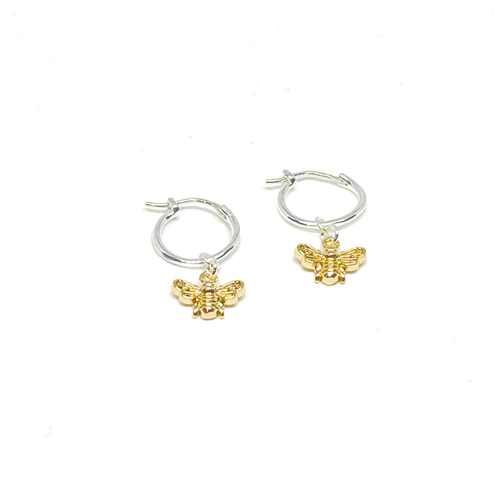 Clementine Dahlia Bee Earrings - Gold