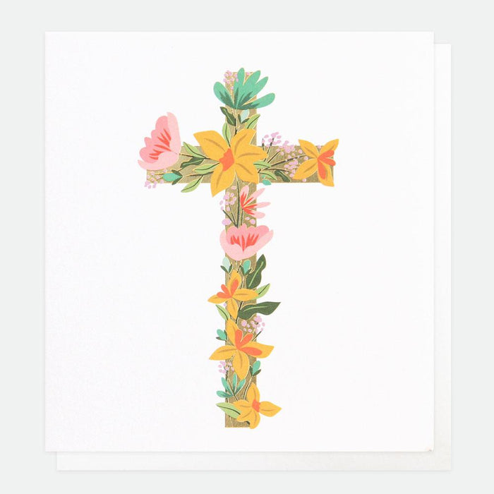 Caroline Gardner Floral Cross Easter Card