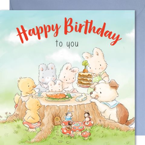 Happy Birthday Card - Carrot Cake