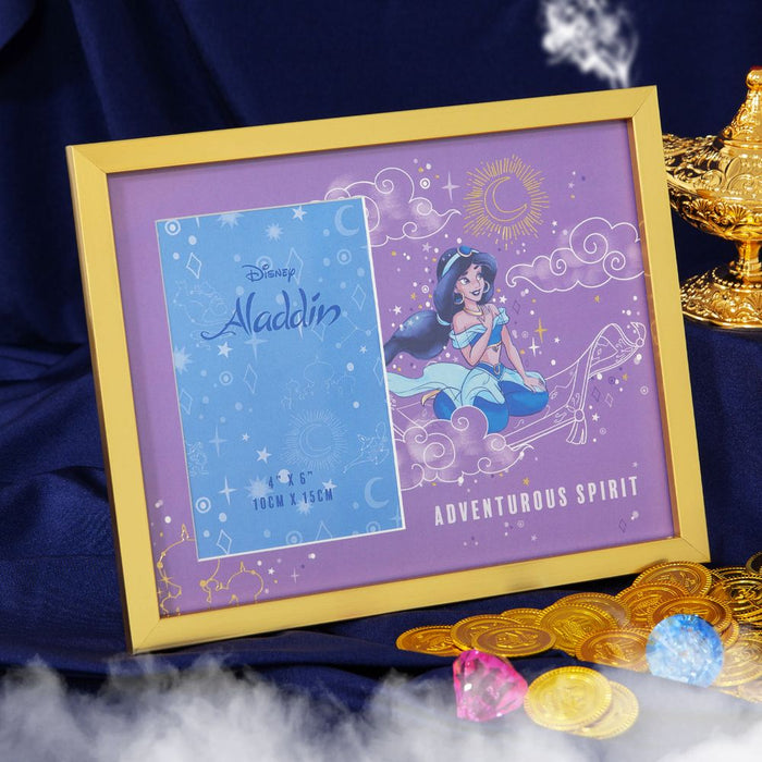 Disney Aladdin Gold 4" X 6" Photo Frame