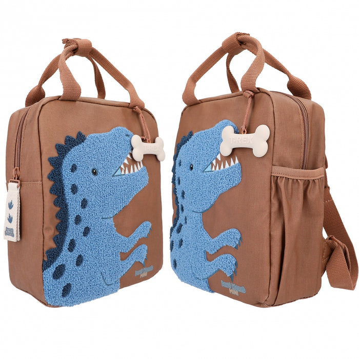 Dino World Small Backpack Brown