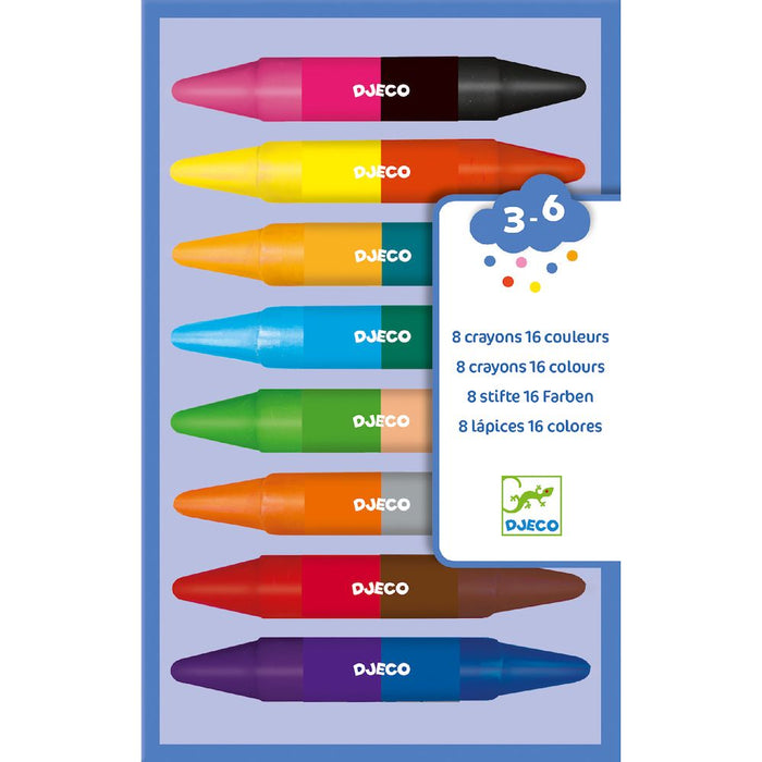 Djeco Double Ended Wax Crayons