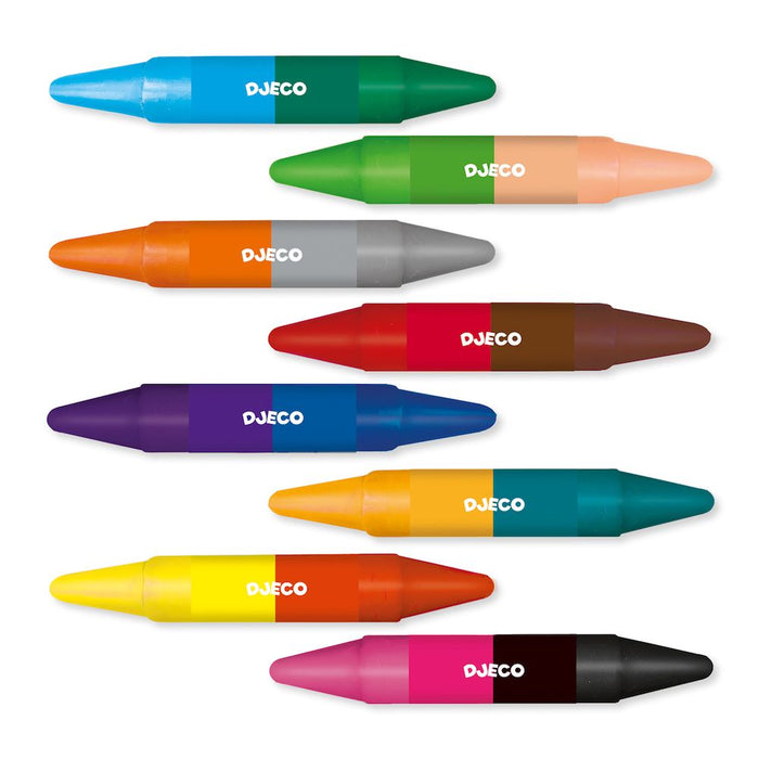 Djeco Double Ended Wax Crayons