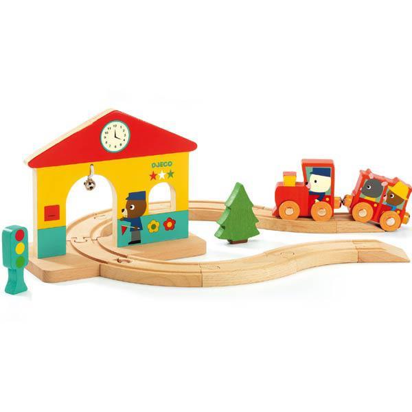Djeco Mini Wooden Train Set