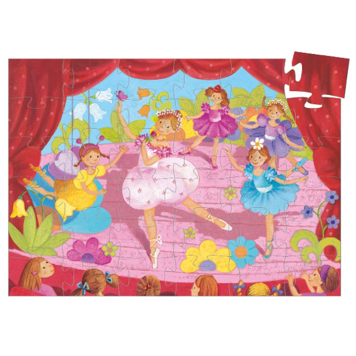 Djeco The Ballerina and the Flower Silhouette Jigsaw Puzzle