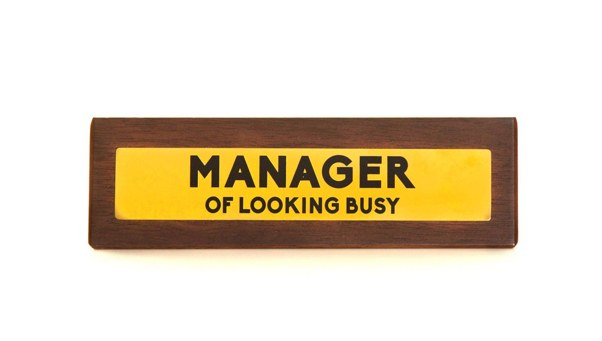 Wooden Desk Sign - Manager — Maple Gifts