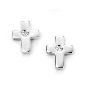 D For Diamond Cross Earrings