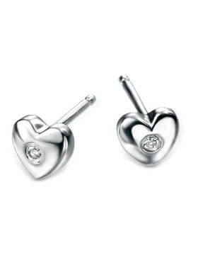 D For Diamond Heart Earrings