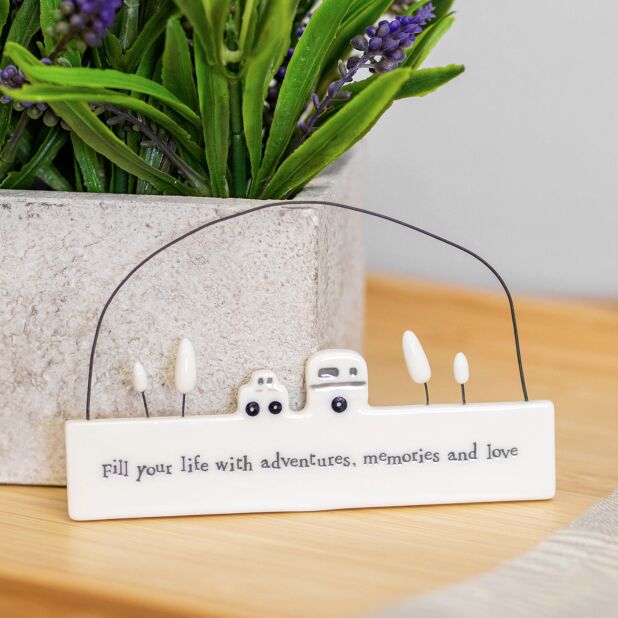 East of India Porcelain Hanging Scene - Fill Your Life