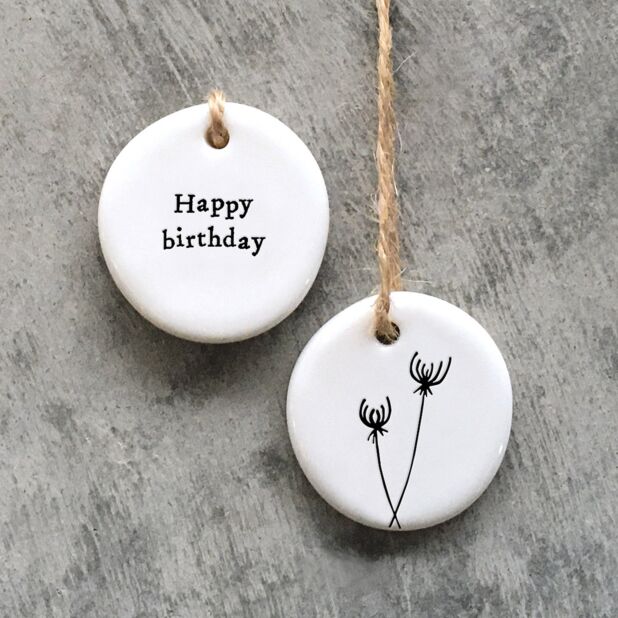 East of India Mini Hanger Tag - Happy Birthday