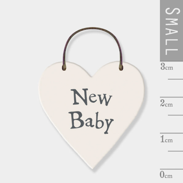 East of India Little Heart Sign - New Baby