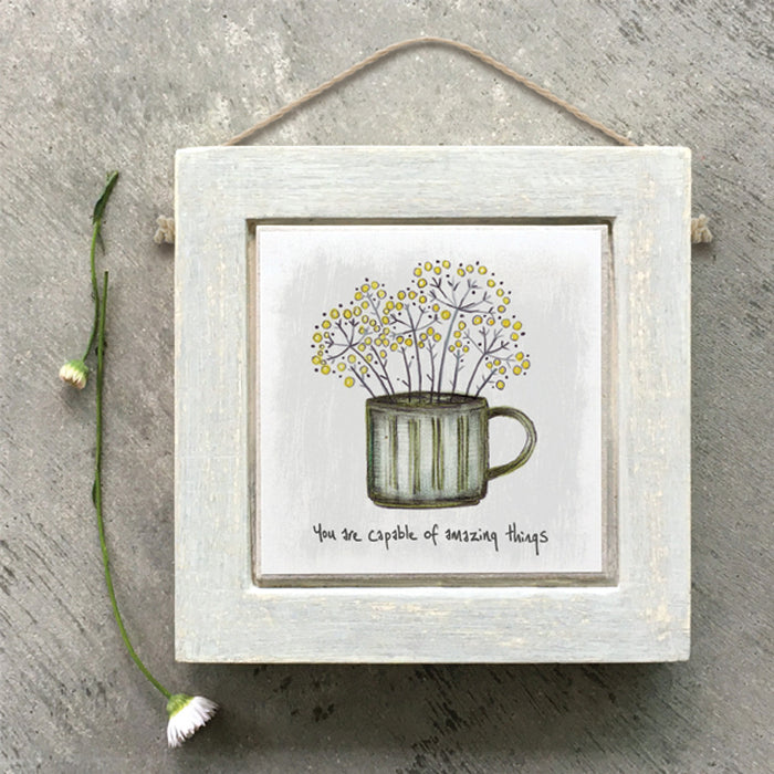 East of India Square Floral Mug Picture - Capable Of Amazing Things