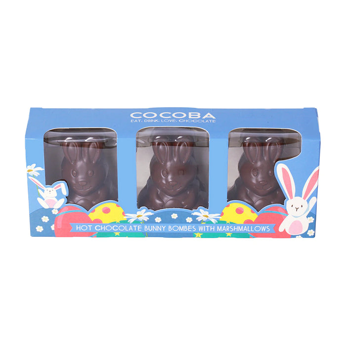 Cocoba Easter Bunny Hot Chocolate Bombes - Set of 3