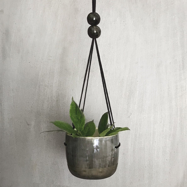 East of India Rustic Planter - Black Wash