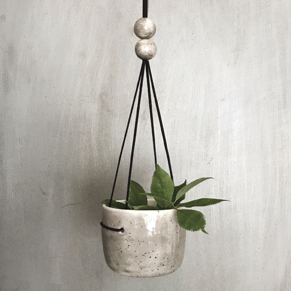East of India Rustic Planter - Speckled Wash