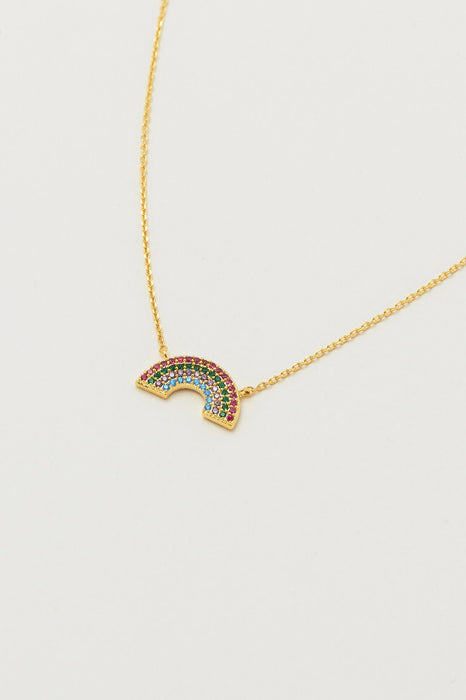 Estella Bartlett Gold Plated Full Rainbow Necklace