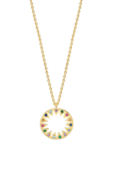 Estella Bartlett Gold Plated Rainbow Sunburst Necklace
