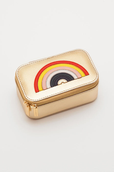 Estella Bartlett Gold Rainbow Applique Mini Jewellery Box