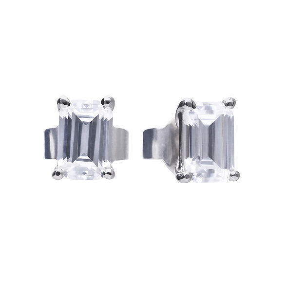 Diamonfire Emerald Cut Zirconia Earrings