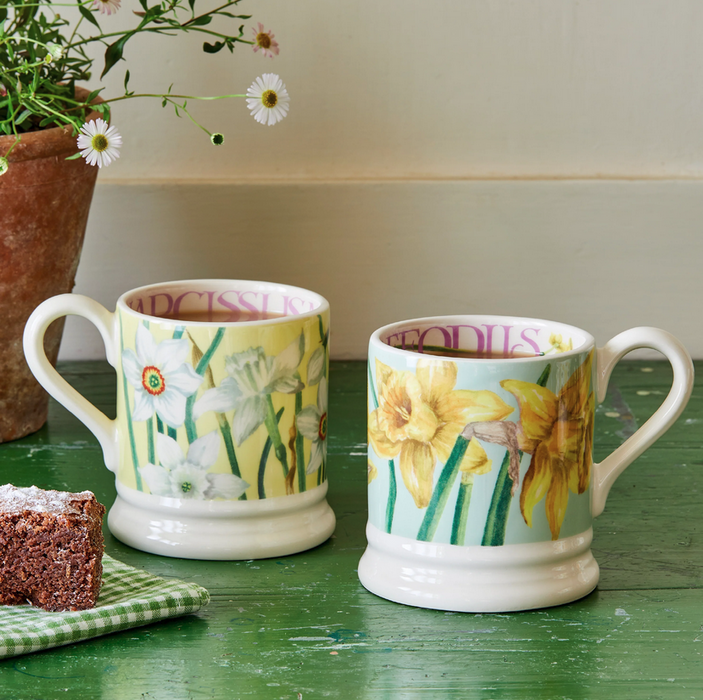 Emma Bridgewater Daffodils & Narcissus Set Of 2 Half Pint Mug
