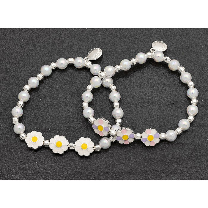 Equilibrium Daisy Chain Silver Plated Bracelet