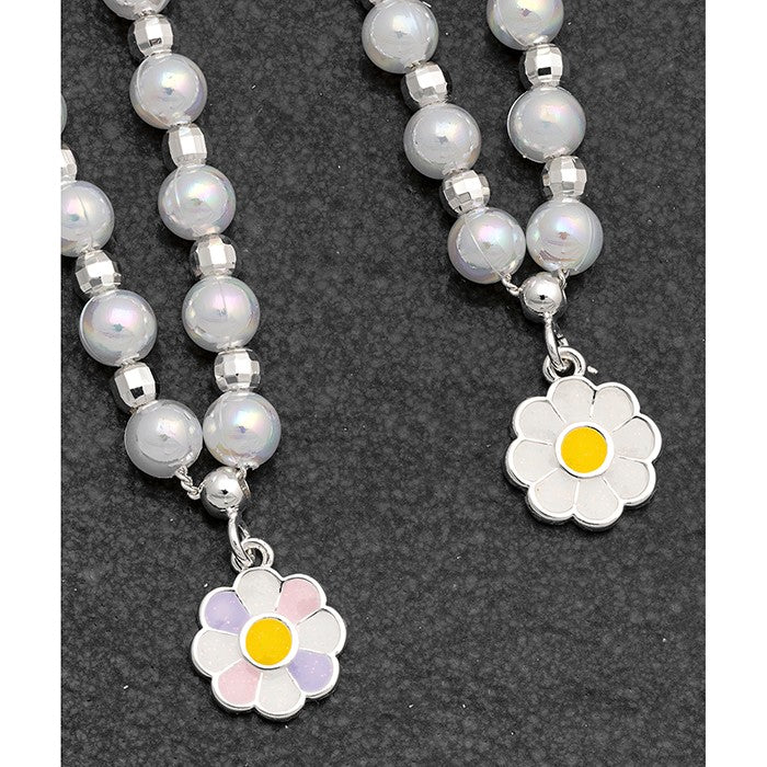 Equilibrium Daisy Chain Silver Plated Necklace