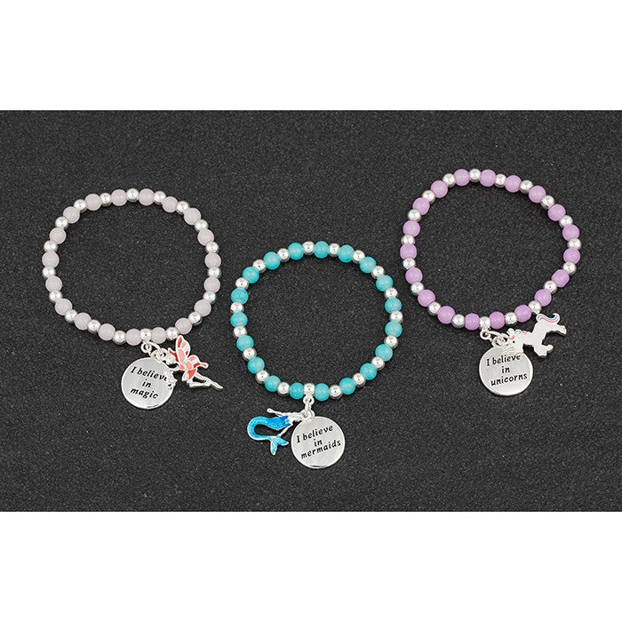 Equilibrium Girls Silver Plated Mystical Bead Bracelets
