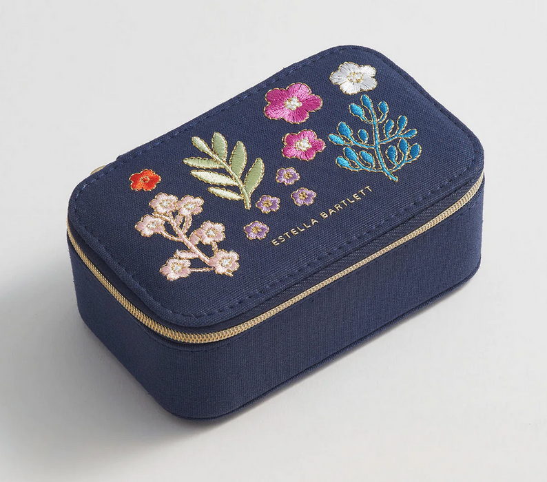 Estella Bartlett Floral Embroidered Mini Jewellery Box