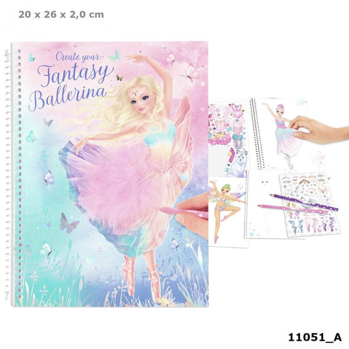TOPModel Create Your Fantasy Model Colouring Book Ballet