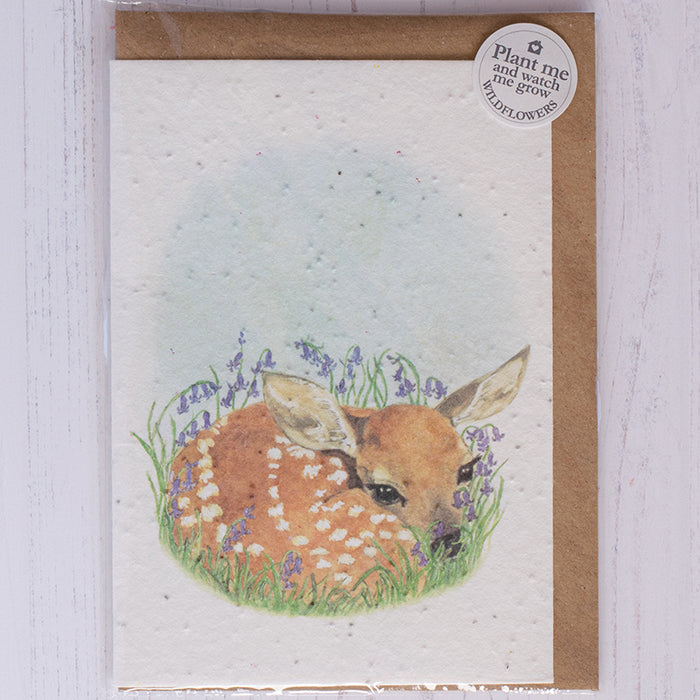 Mosney Mill Fawn & Bluebell Plantable Seed Card