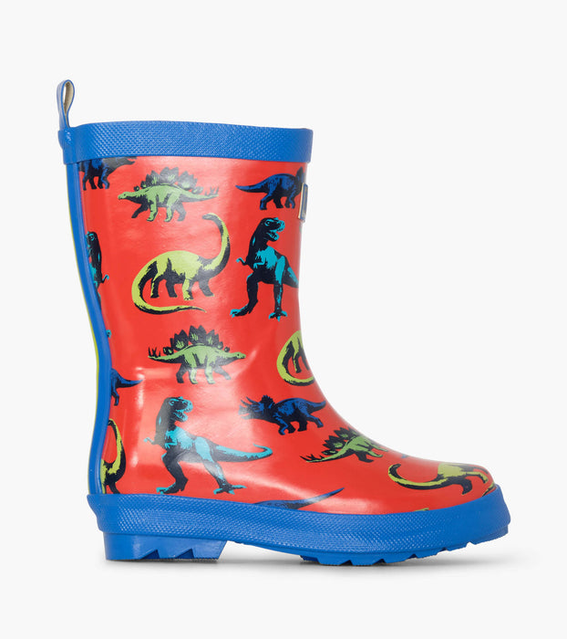 Hatley Painted Dinos Shiny Rain Boots