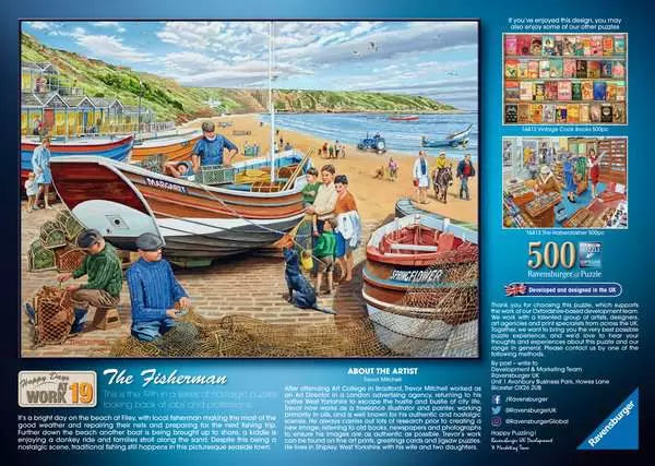 Ravensburger Happy Days at Work, The Fisherman, 500 Piece Jigsaw Puzzle