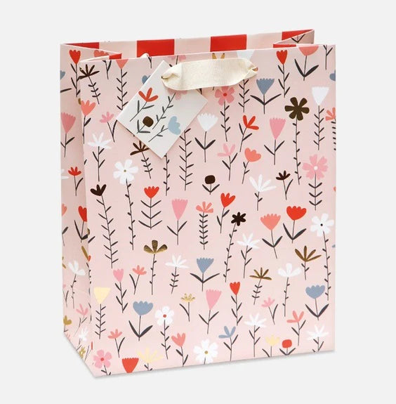 Caroline Gardner Fleur Pink Floral Large Gift Bag