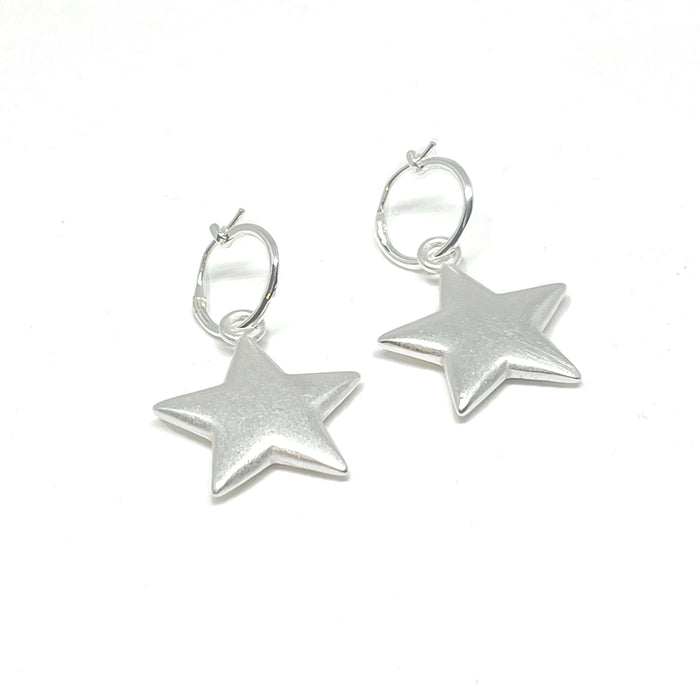 Clementine Florence Star Earrings - Silver
