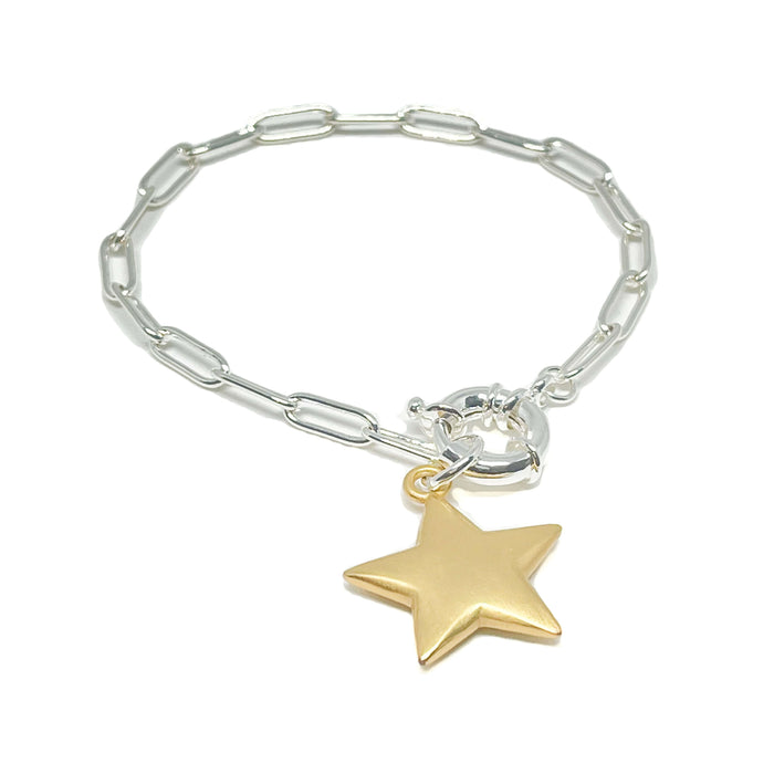 Clementine Florence Star Link Bracelet - Gold