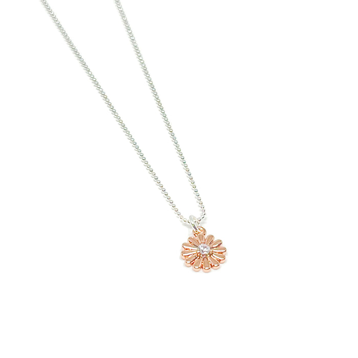 Clementine Freya Flower Necklace - Rose Gold