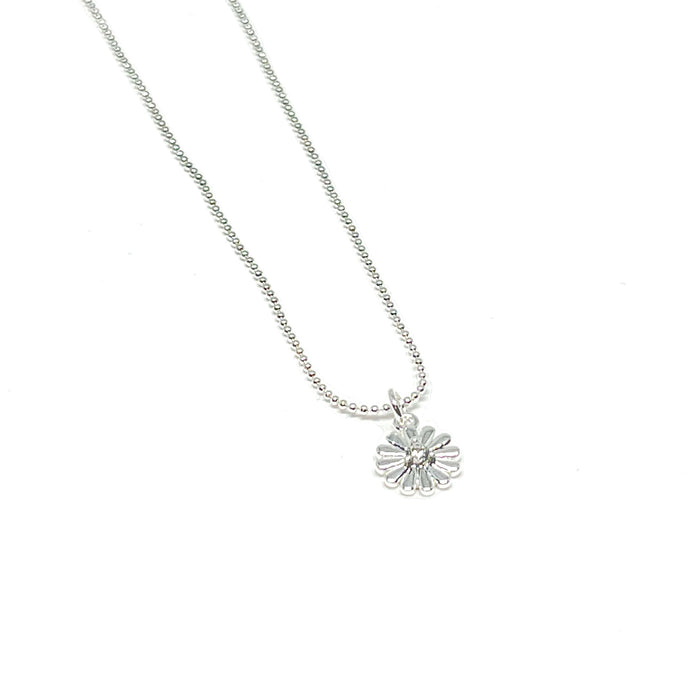 Clementine Freya Flower Necklace - Silver