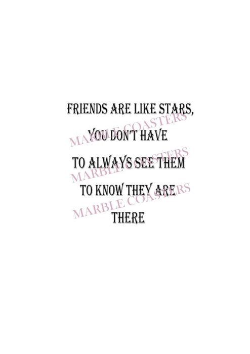 Marble Coaster - Friends Like Stars