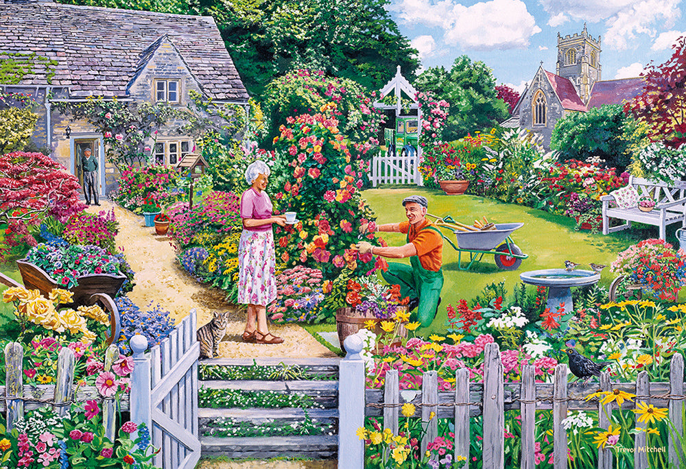 Gibsons The Gardeners Round 4 x 500pc Jigsaw Puzzles