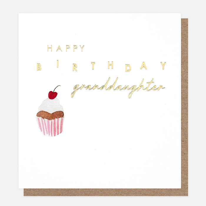 Caroline Gardner Cupcake Birthday Card For Granddaughter