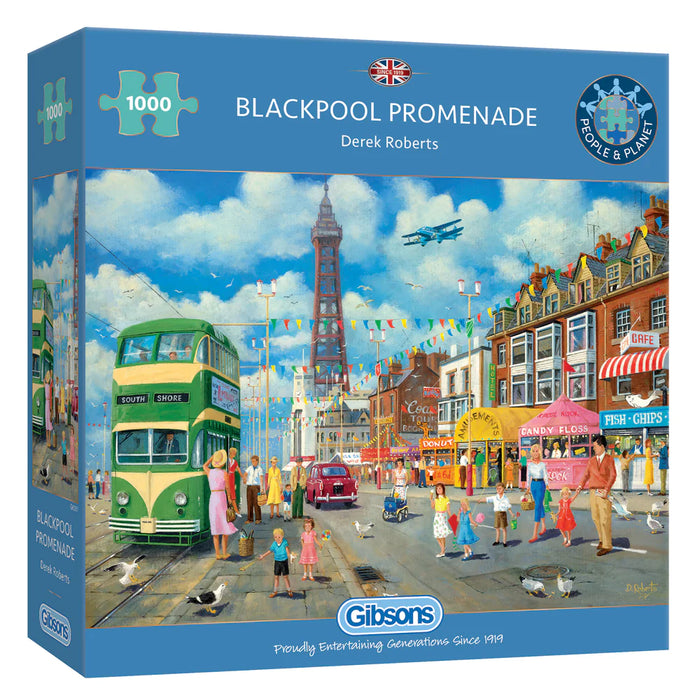 Gibsons Blackpool Promenade 1000pc Jigsaw Puzzle