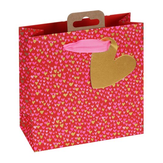 Glick Paper Salad Small Multi Heart Gift Bag