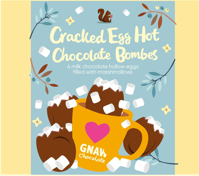 Gnaw Cracked Easter Cracked Egg Hot Chocolate Bombes