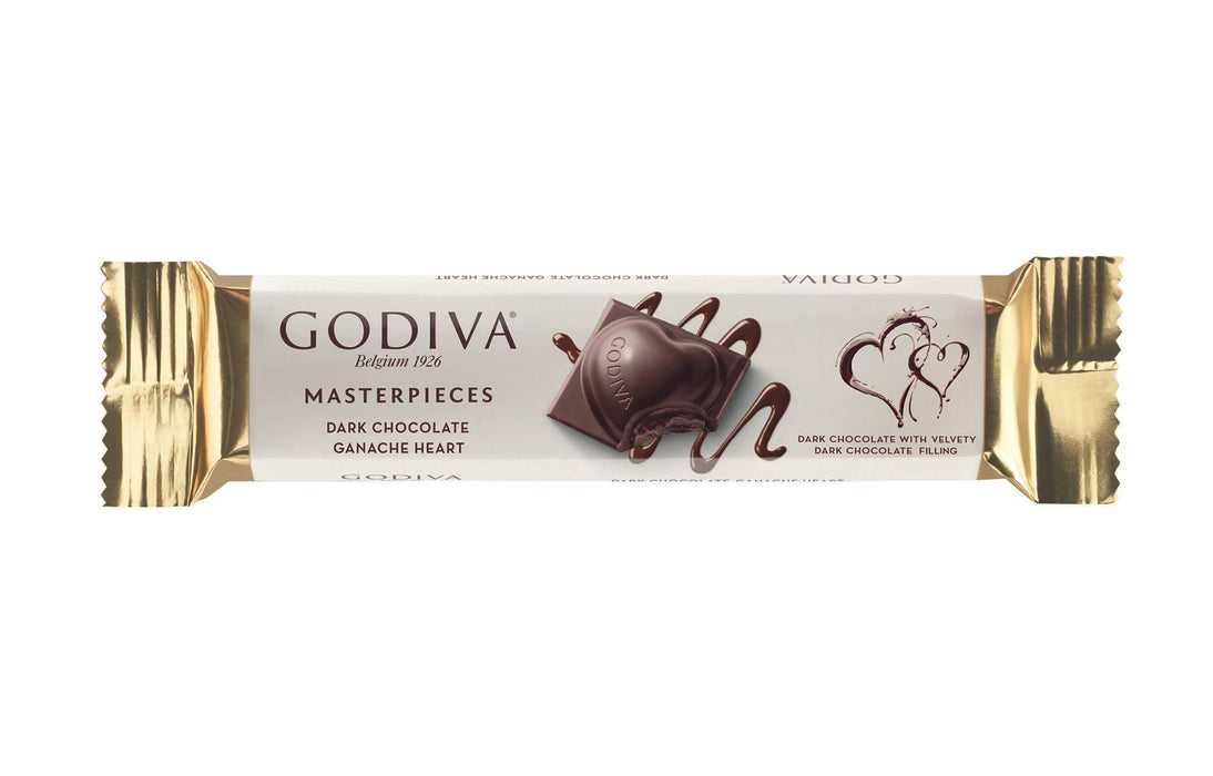 Godiva Masterpiece Heart Bar - Dark Chocolate with Dark Ganache Filling